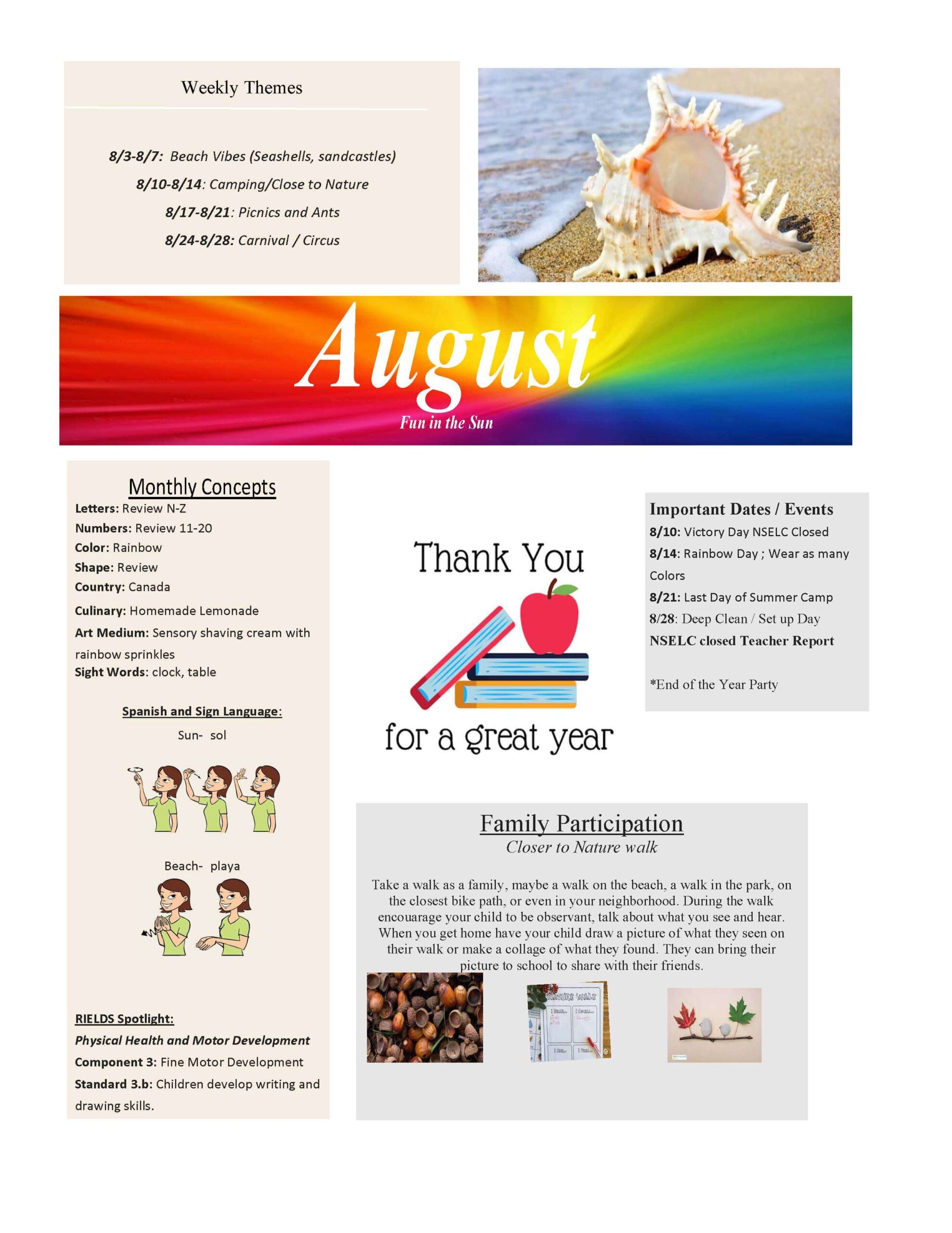 August Newsletter